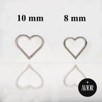 Ring - Srce metalik - 1.2 mm - promjer 10 mm - Titan