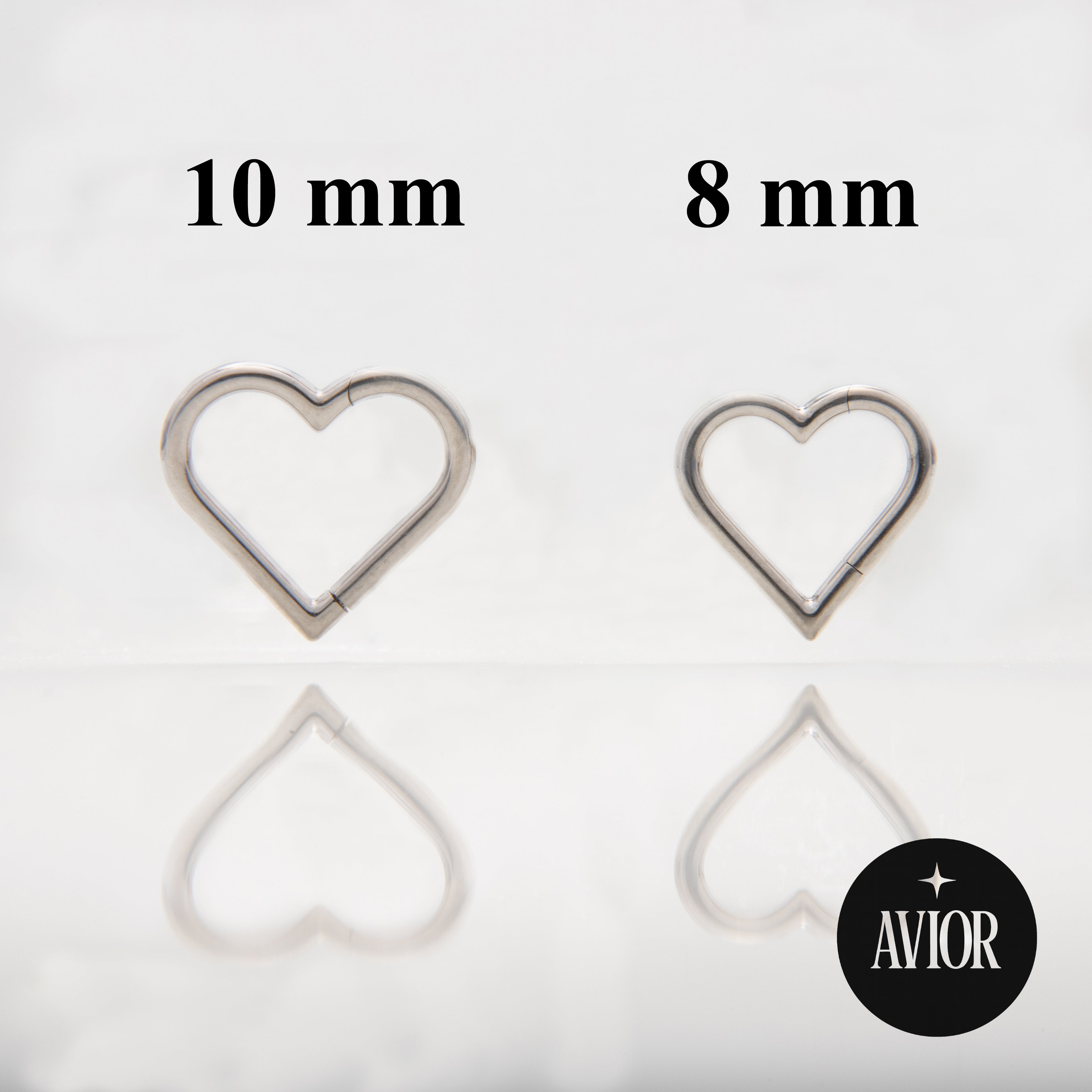 Ring - Srce metalik - 1.2 mm - promjer 10 mm - Titan