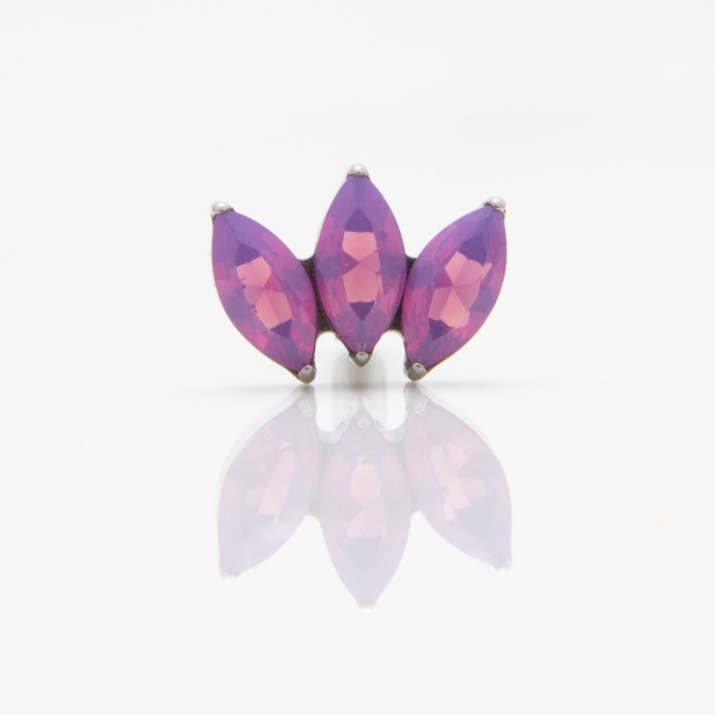 Nakit - Ljubičasti lotus + šipkica - Titan
