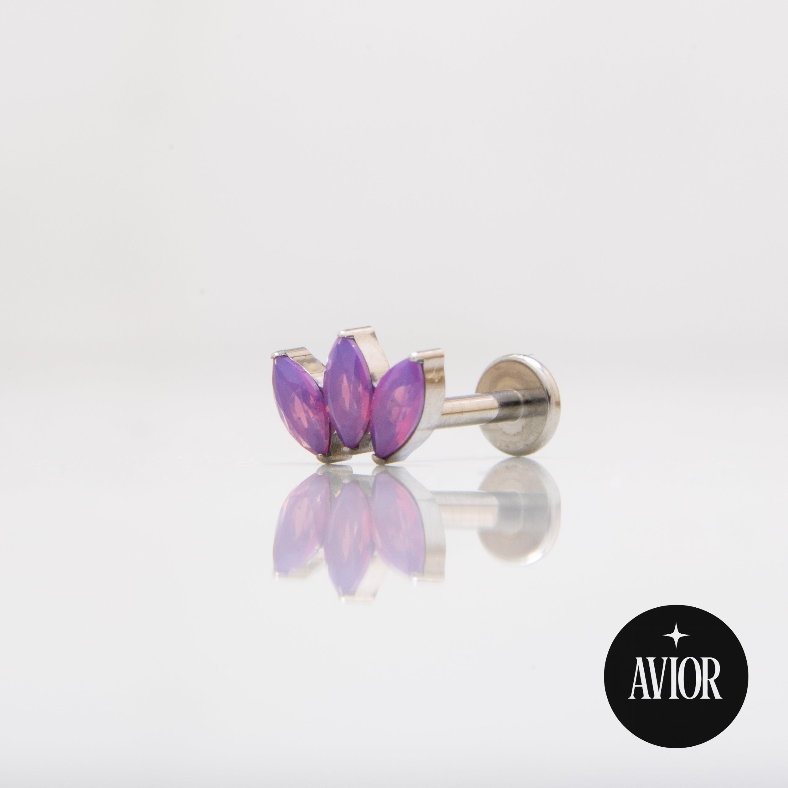 Nakit - Ljubičasti lotus + šipkica - Titan