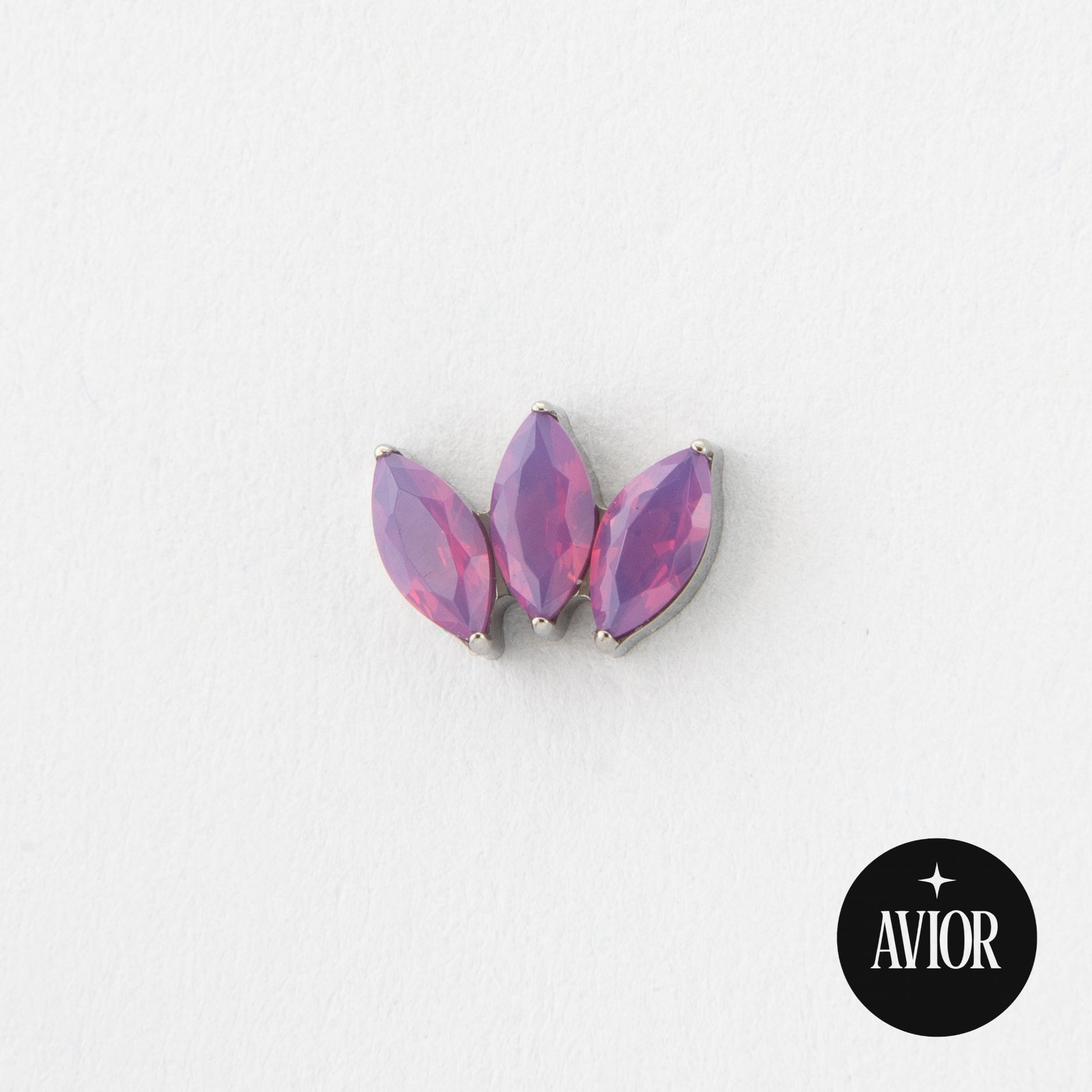 Nakit - Ljubičasti lotus + šipkica - Titan