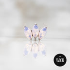 Nakit - Bijeli lotus + šipkica - Titan