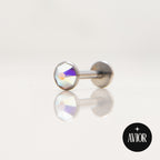 Nakit - Aurelia Borealis cirkon + šipkica - Flat back, 4 mm, Titan