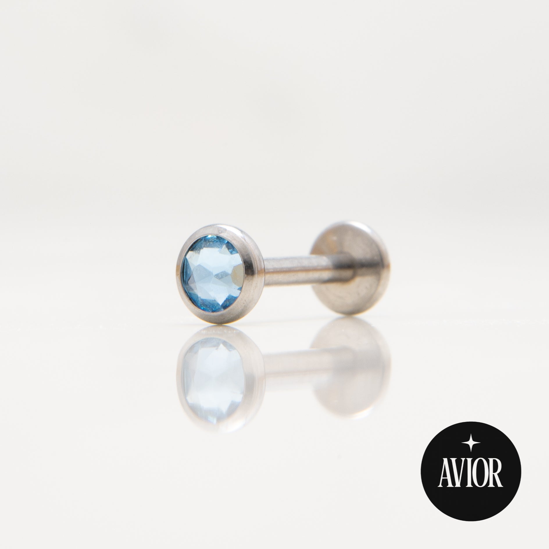 Nakit - Plavi cirkon + šipkica - Flat back, 4 mm, Titan