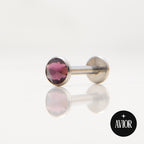 Nakit - Ljubičasti cirkon + šipkica - Flat back, 4 mm, Titan