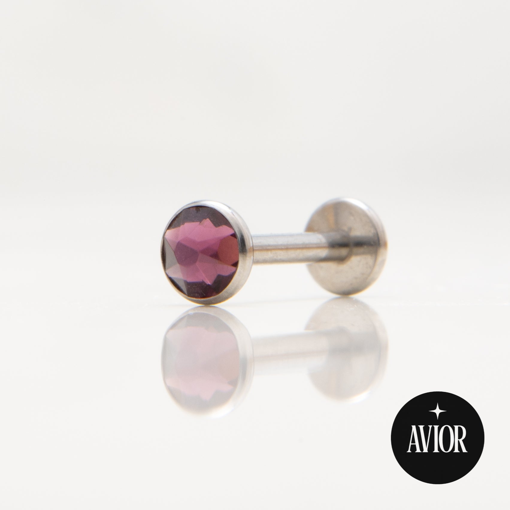 Nakit - Ljubičasti cirkon + šipkica - Flat back, 4 mm, Titan