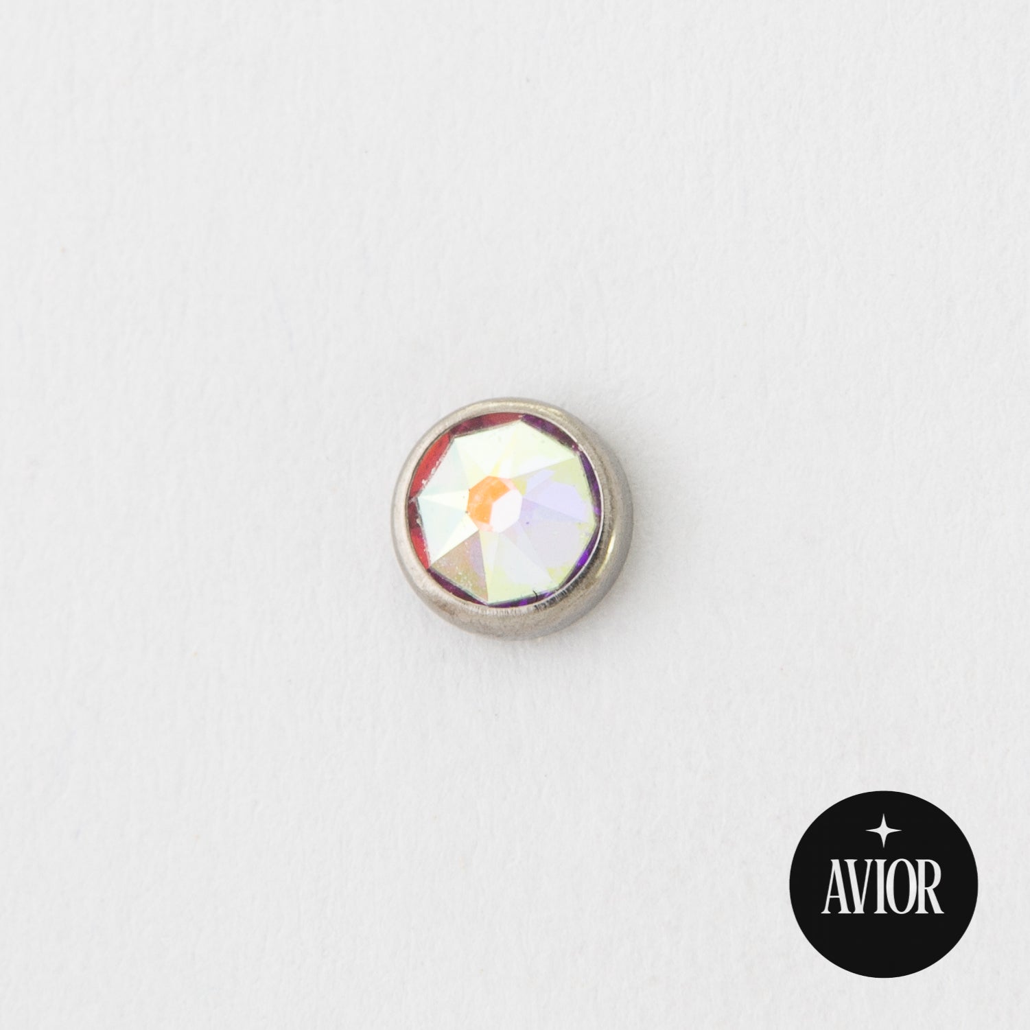 Dermal top - Aurelia Borealis Cirkon - 4 mm Titan