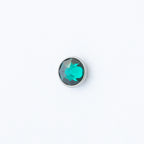 Nakit - Zeleni cirkon + šipkica - Flat back, 4 mm, Titan