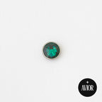 Nakit - Zeleni cirkon + šipkica - Flat back, 4 mm, Titan