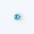 Nakit - Plavi cirkon + šipkica, 3 mm - Titan