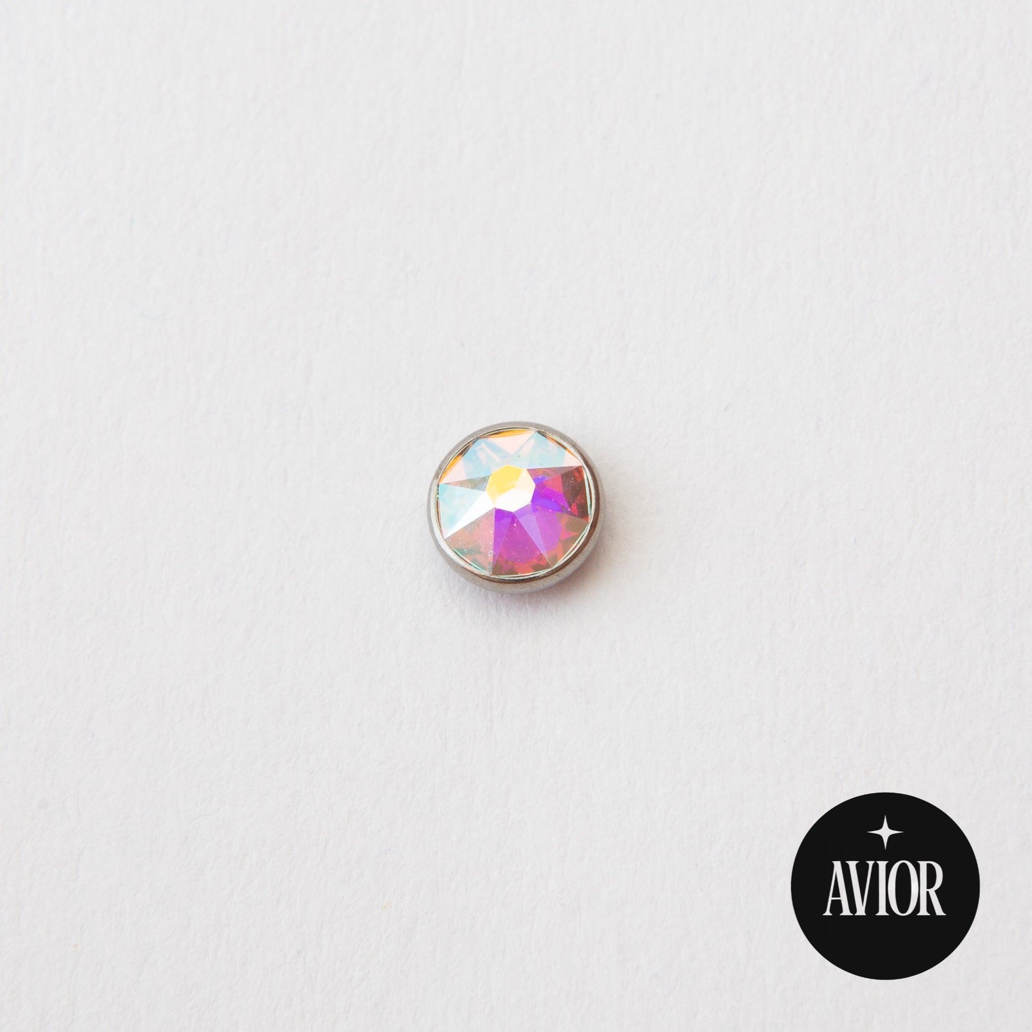 Nakit - Aurelia Borealis cirkon + šipkica - Flat back, 4 mm, Titan