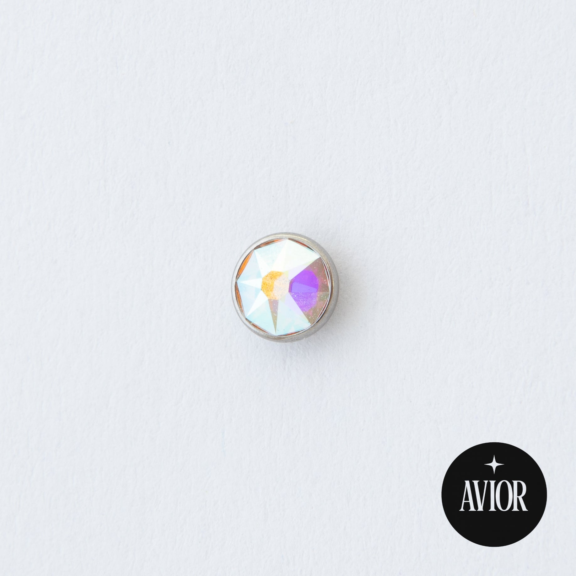 Nakit - Aurelia Borealis cirkon + šipkica - Flat back, 4 mm, Titan