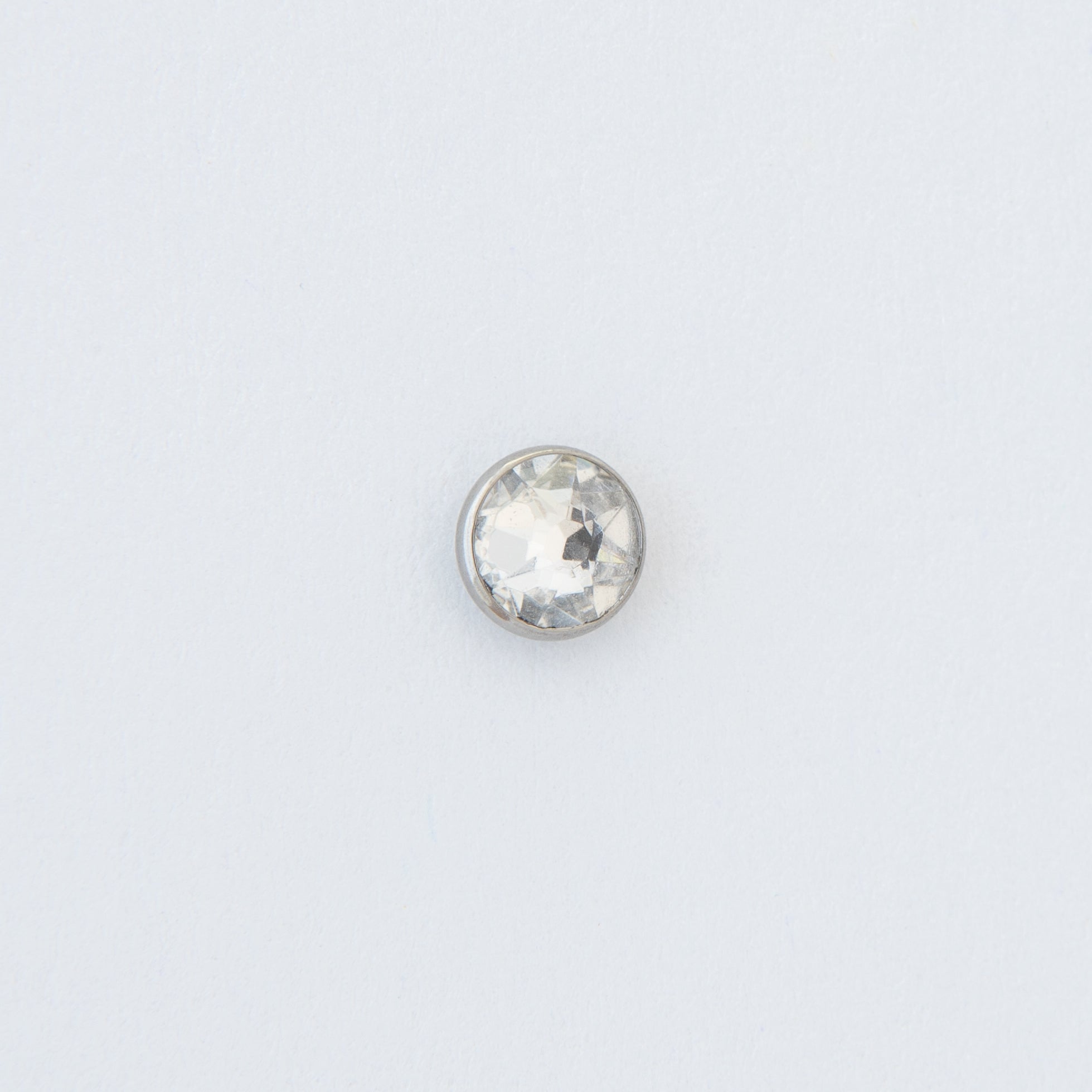 Nakit - Bijeli cirkon + šipkica - Flat back, 4 mm, Titan