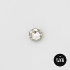 Nakit - Bijeli cirkon + šipkica - Flat back, 4 mm, Titan