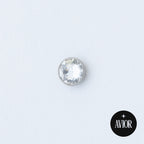Nakit - Bijeli cirkon + šipkica - Flat back, 4 mm, Titan
