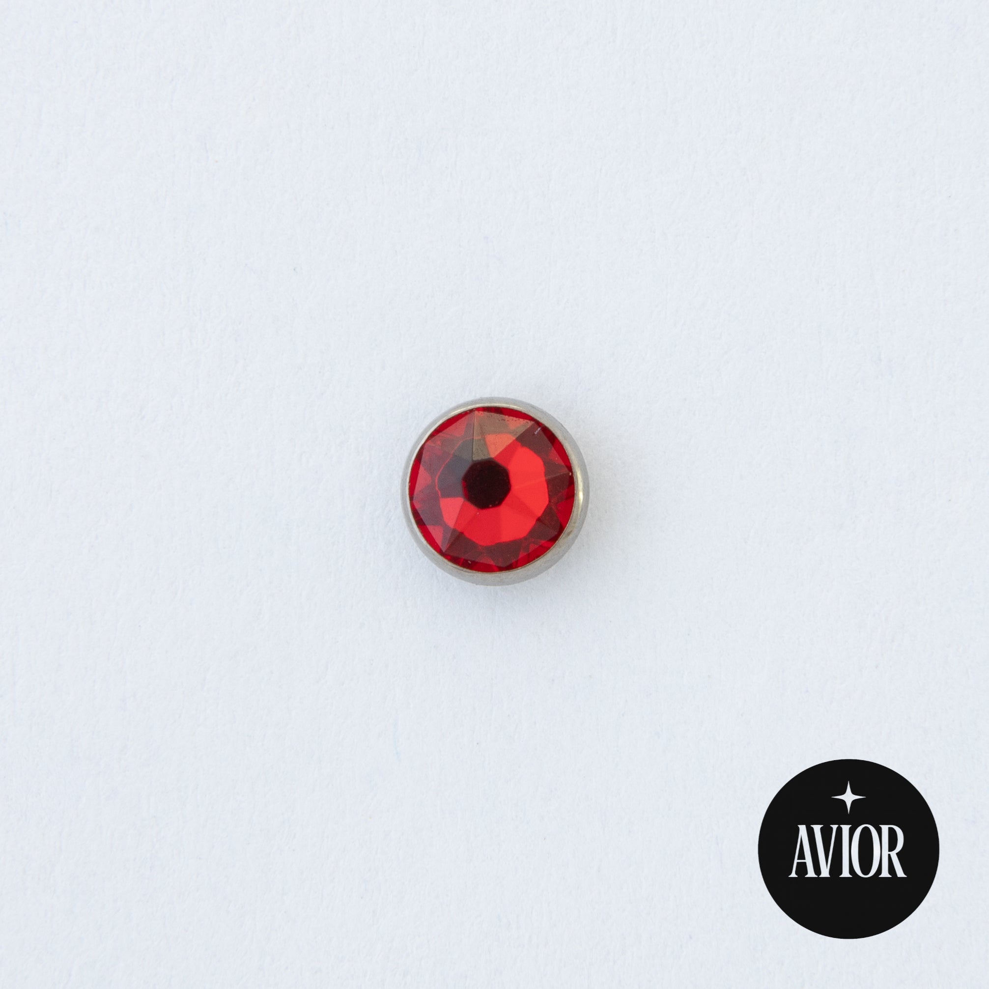 Nakit - Crveni cirkon + šipkica - Flat back, 4 mm, Titan
