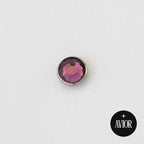 Nakit - Ljubičasti cirkon + šipkica - Flat back, 4 mm, Titan
