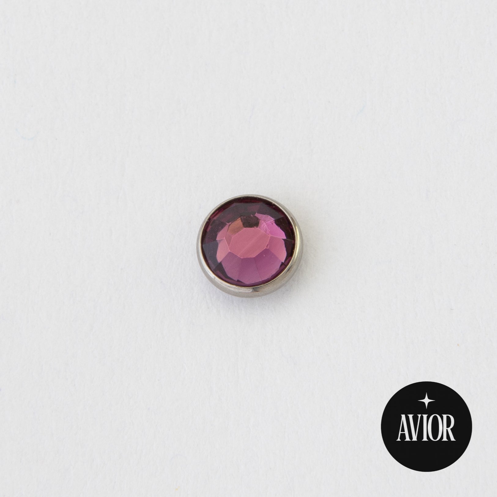 Nakit - Ljubičasti cirkon + šipkica - Flat back, 4 mm, Titan