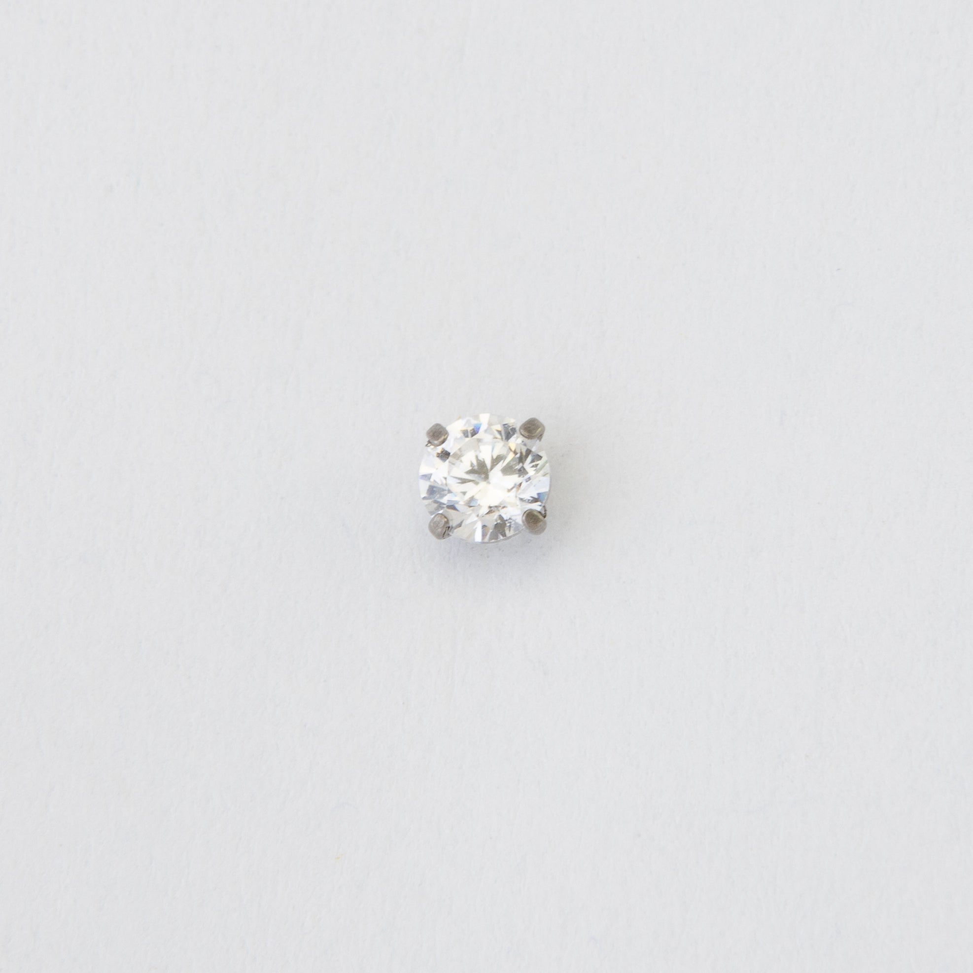 Nakit - Bijeli cirkon + šipkica, 3 mm - Titan