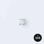 Nakit - Bijeli cirkon + šipkica, 3 mm - Titan