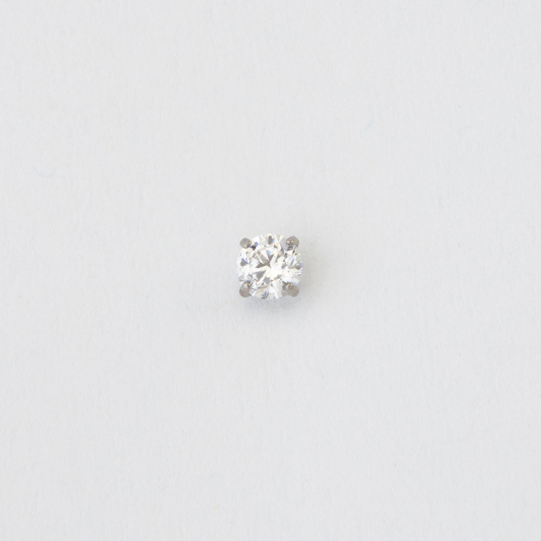 Nakit - Bijeli cirkon + šipkica, 2,5 mm - Titan