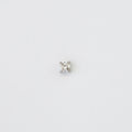 Nakit - Bijeli cirkon + šipkica, 2 mm - Titan