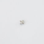Nakit - Bijeli cirkon + šipkica, 2 mm - Titan