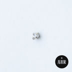 Nakit - Bijeli cirkon + šipkica, 2 mm - Titan