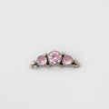 Nakit - Tri Roza cirkona s kuglicama + šipkica - Titan
