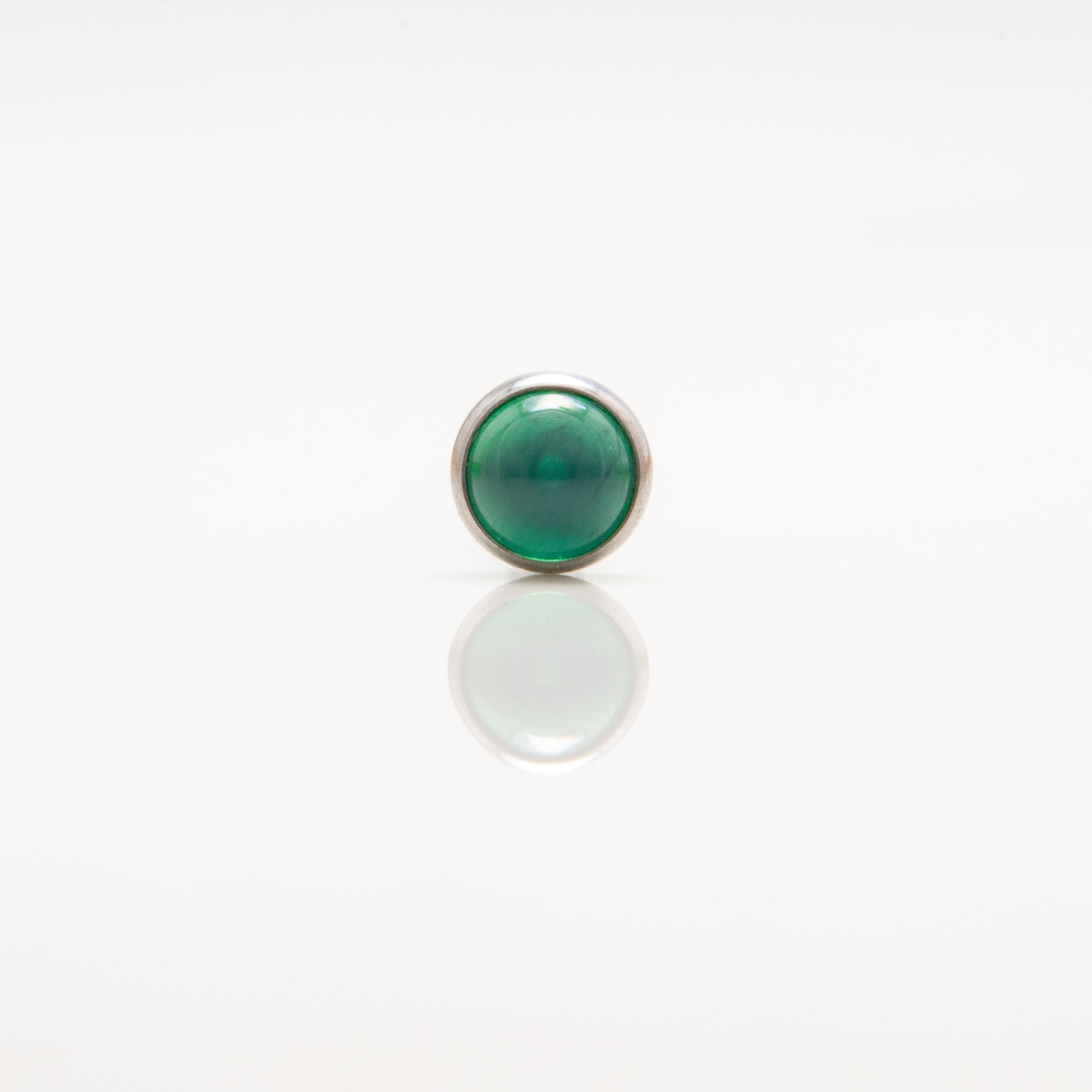 Dermal top -  Zeleni glatki cirkon - 4 mm Titan