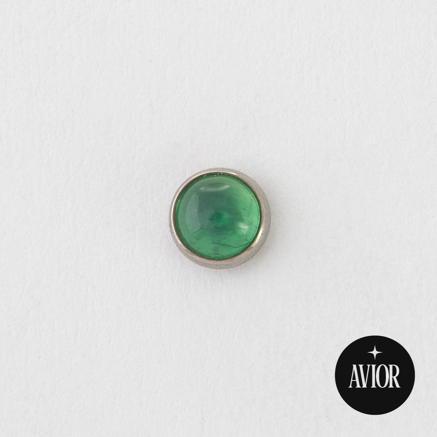 Dermal top -  Zeleni glatki cirkon - 4 mm Titan