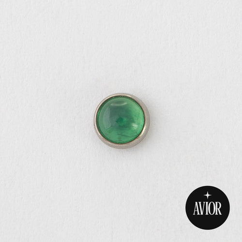 Dermal top -  Zeleni glatki cirkon - 4 mm Titan
