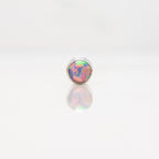 Nakit - Ljubičasti opal + šipkica - Flat back, 4 mm, Titan