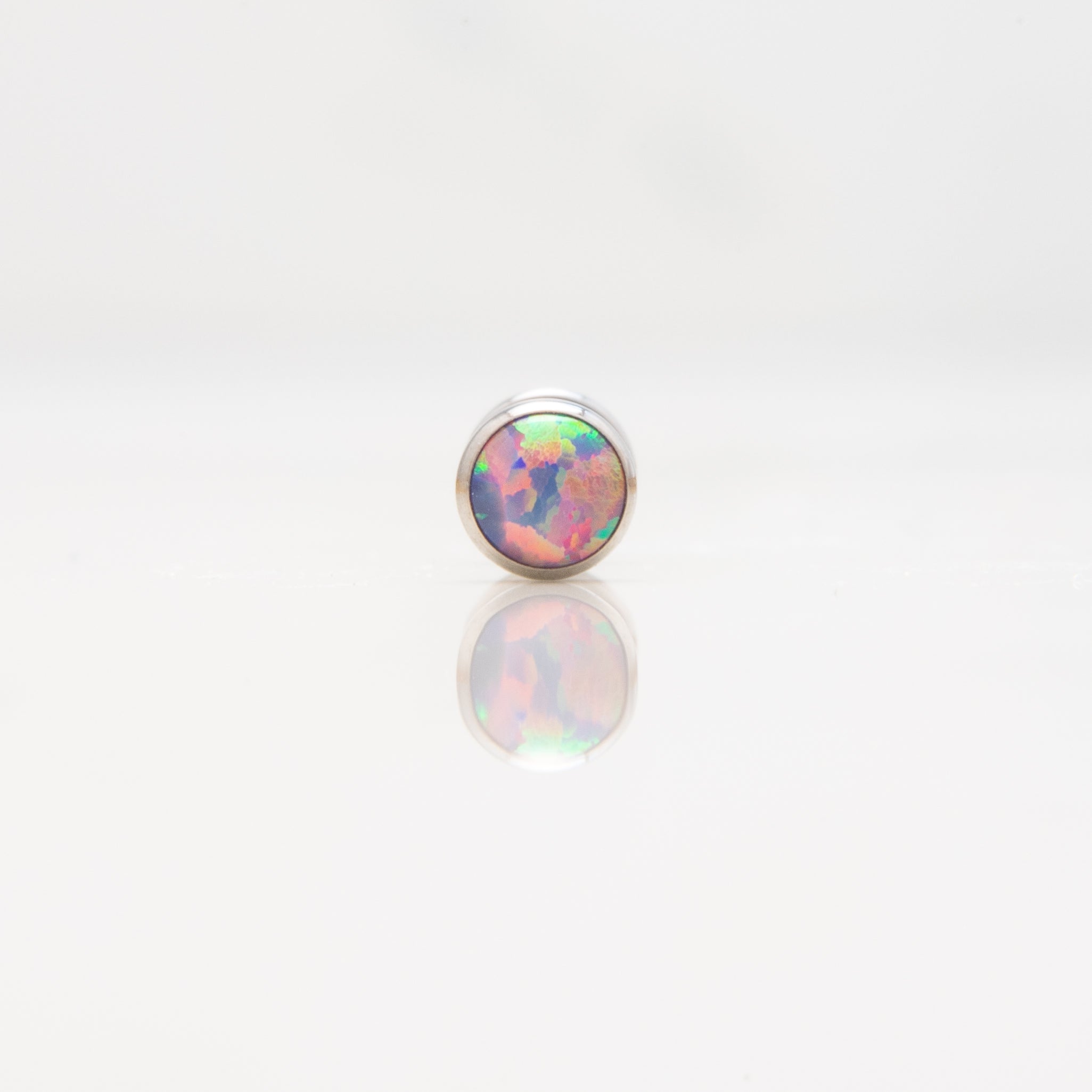 Nakit - Ljubičasti opal + šipkica - Flat back, 4 mm, Titan