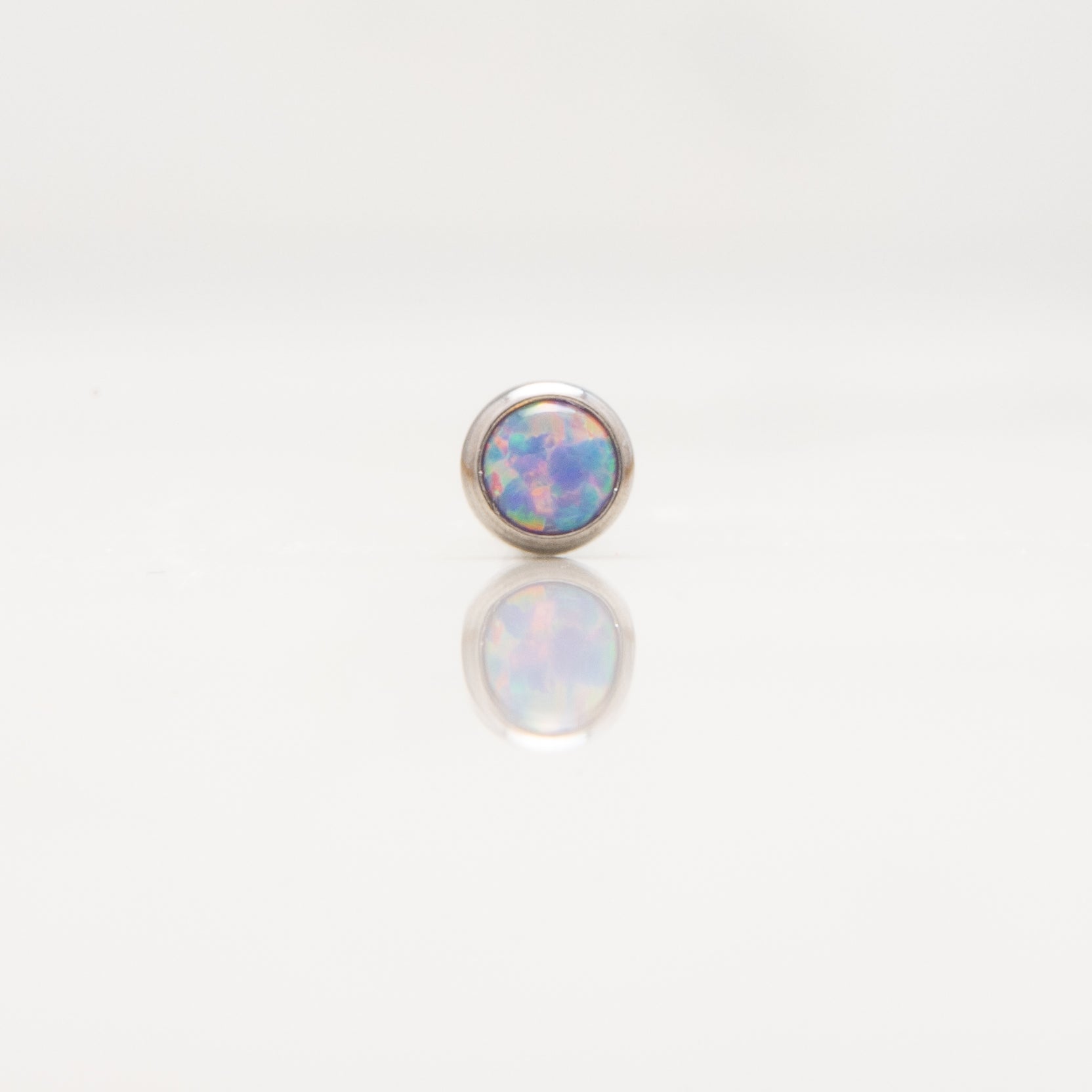 Nakit - Ljubičasti opal + šipkica - Flat back, 3 mm, Titan