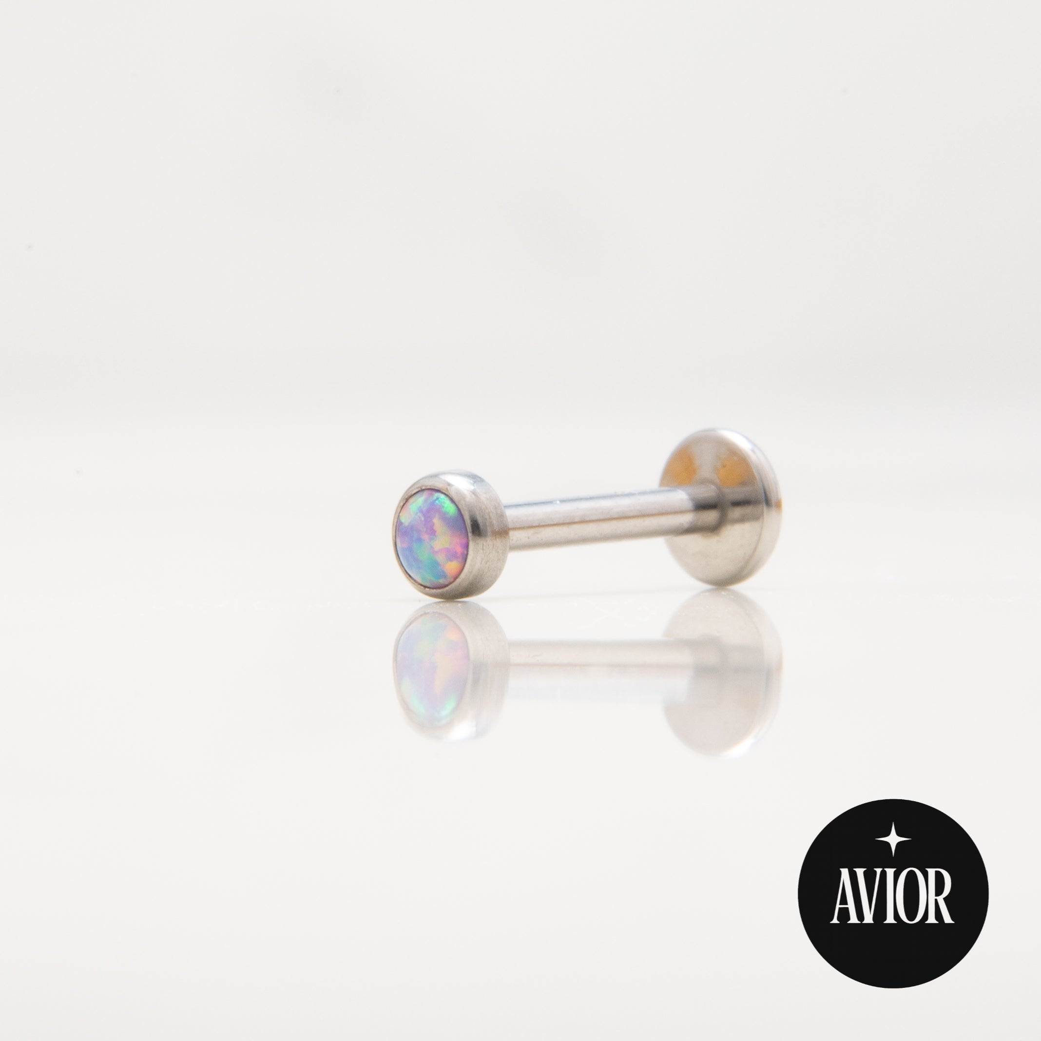 Nakit - Ljubičasti opal + šipkica - Flat back, 3 mm, Titan
