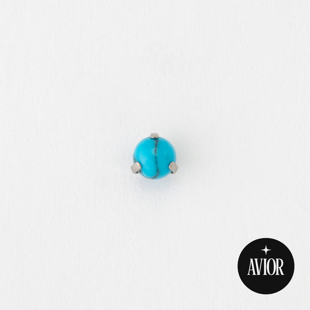 Nakit - Plavi kamen + šipkica - Kugla, 3 mm, Titan
