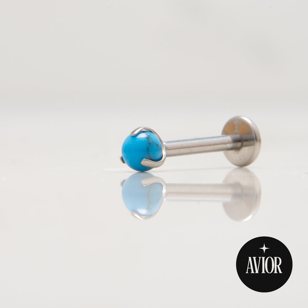 Nakit - Plavi kamen + šipkica - Kugla, 3 mm, Titan