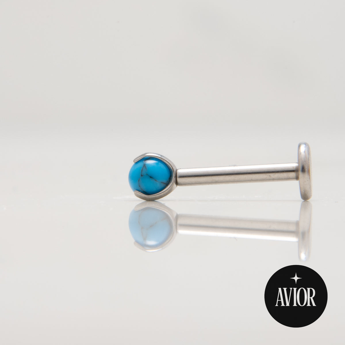 Nakit - Plavi kamen + šipkica - Kugla, 3 mm, Titan