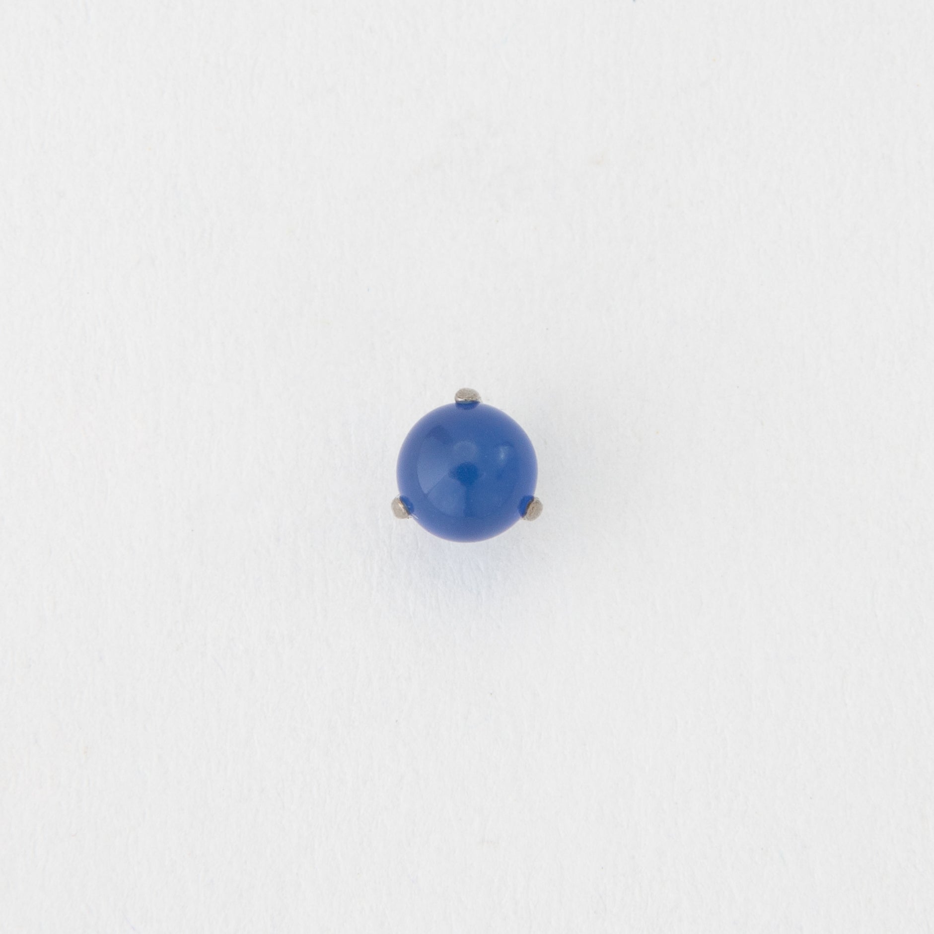 Nakit - Plavi okrugli cirkon + šipkica - Kugla, 3 mm, Titan