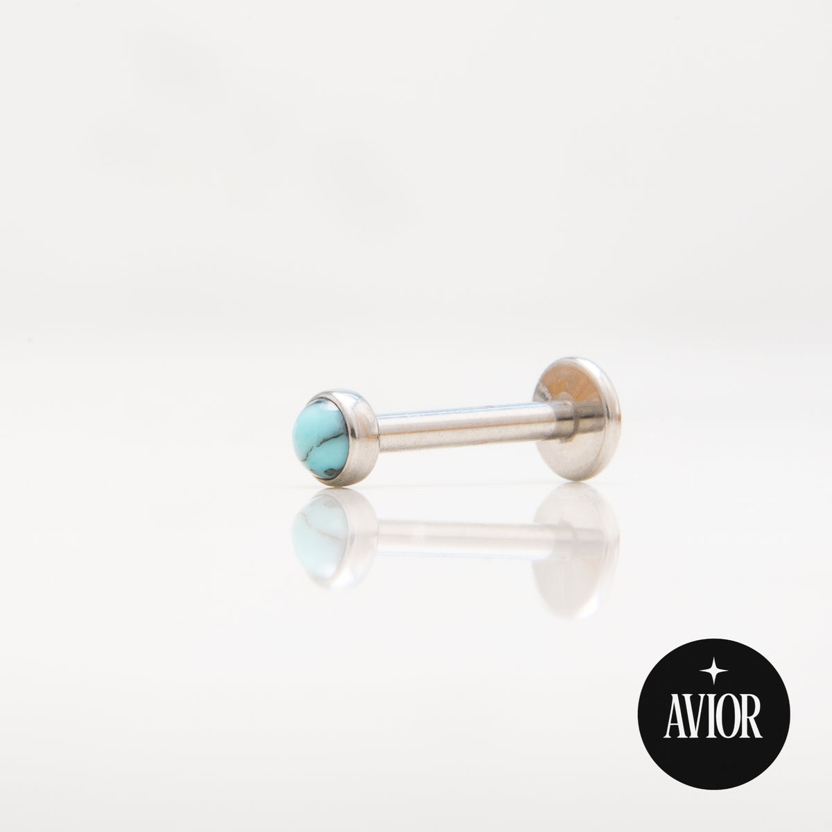 Nakit - Tirkizni kamen + šipkica - Flat back, 3 mm, Titan