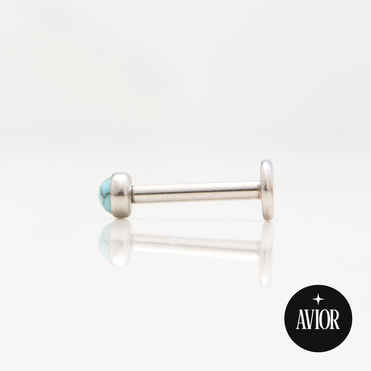Nakit - Tirkizni kamen + šipkica - Flat back, 3 mm, Titan