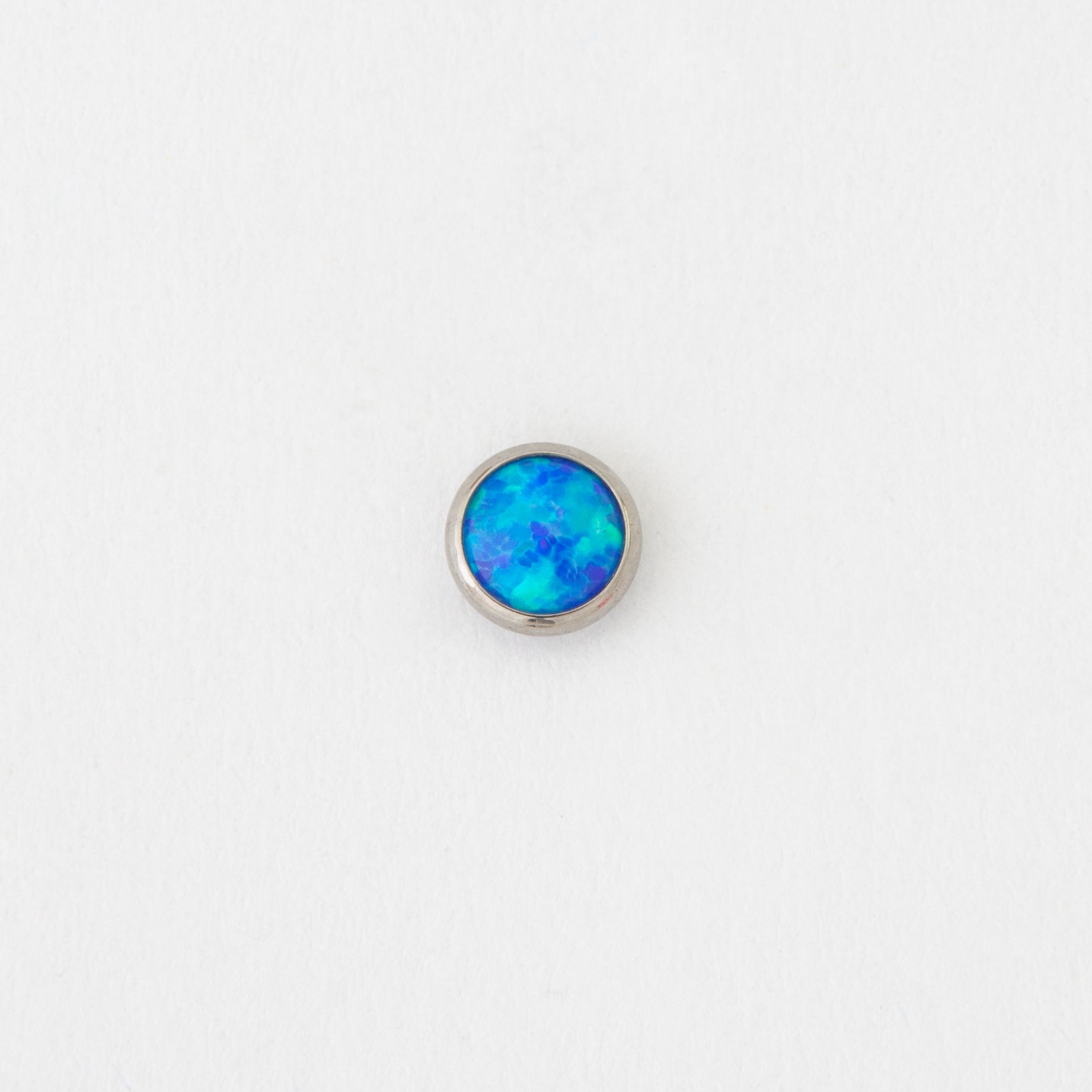 Nakit - Plavi opal + šipkica - Flat back, 4 mm, Titan