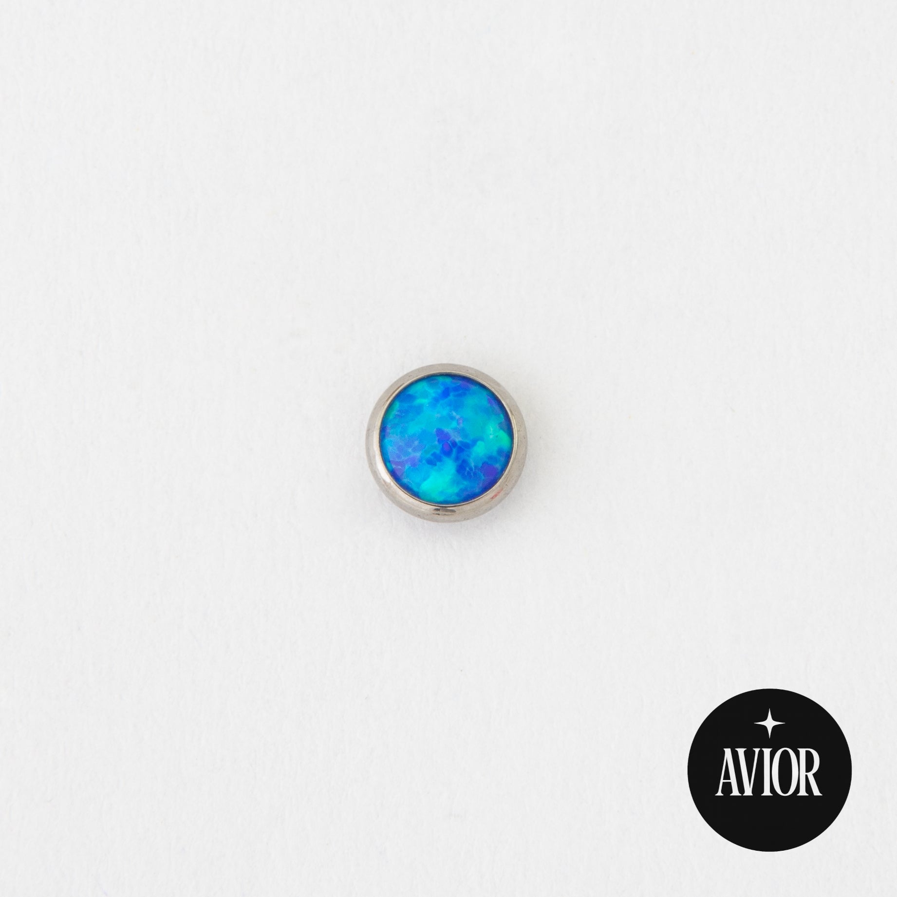 Nakit - Plavi opal + šipkica - Flat back, 3 mm, Titan