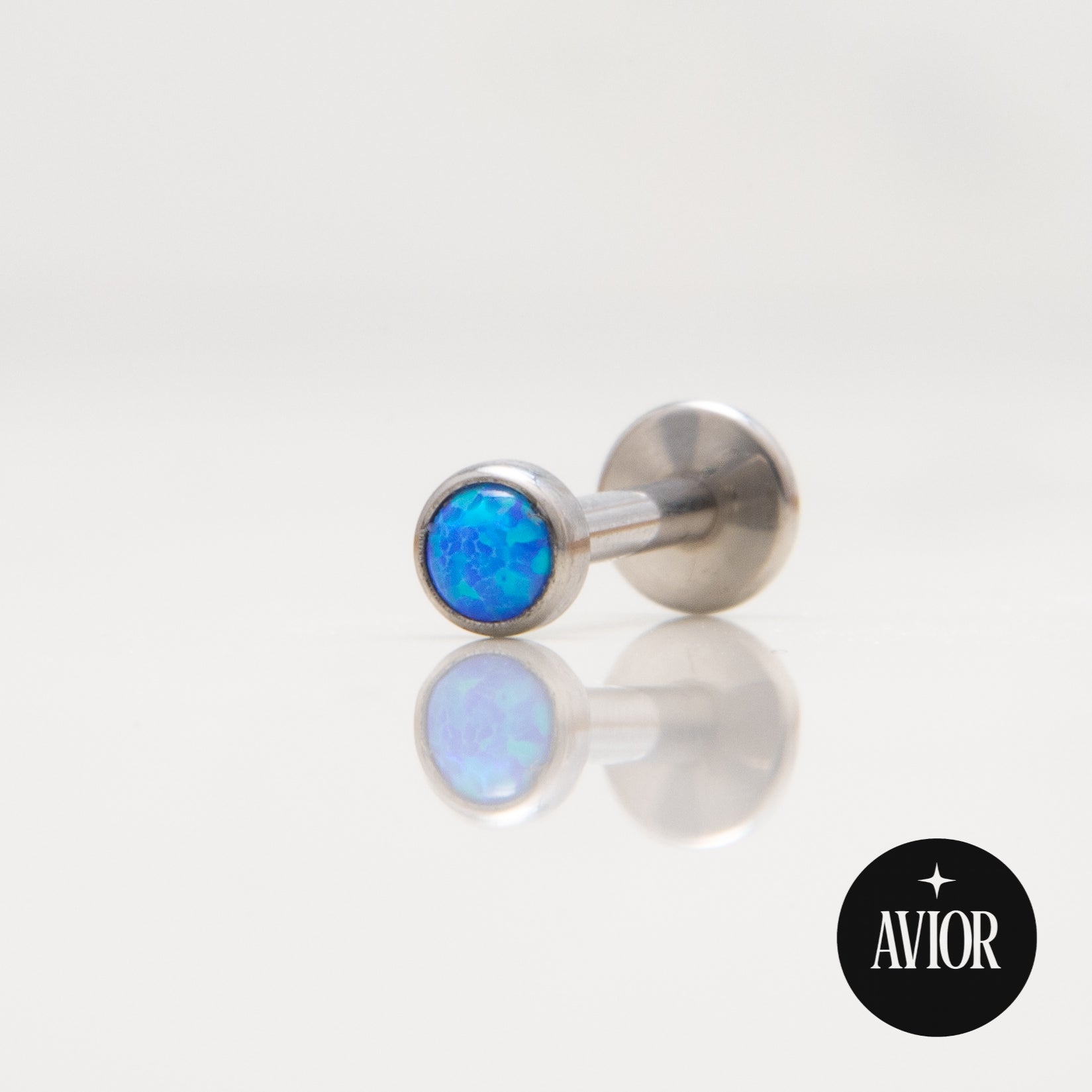 Nakit - Plavi opal + šipkica - Flat back, 3 mm, Titan