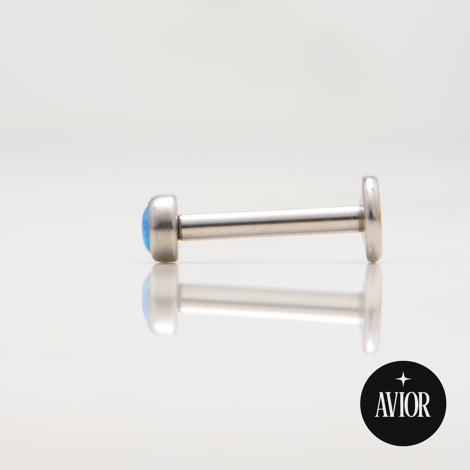 Nakit - Plavi opal + šipkica - Flat back, 3 mm, Titan