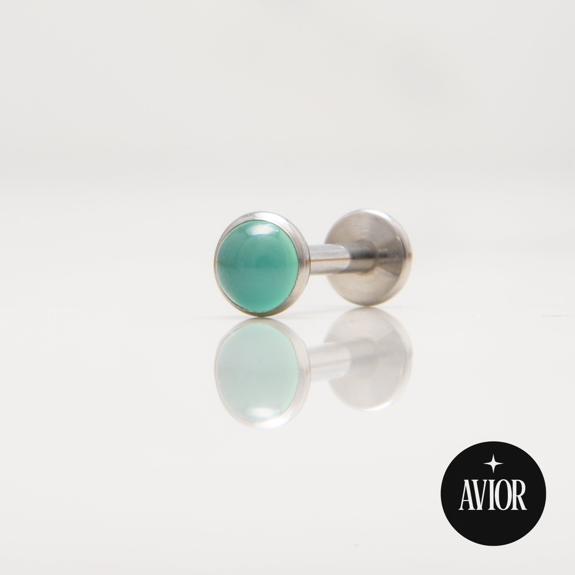 Nakit - Zeleni glatki cirkon + šipkica - Flat back, 4 mm, Titan