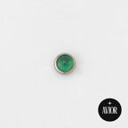 Nakit - Zeleni glatki cirkon + šipkica - Flat back, 3 mm, Titan
