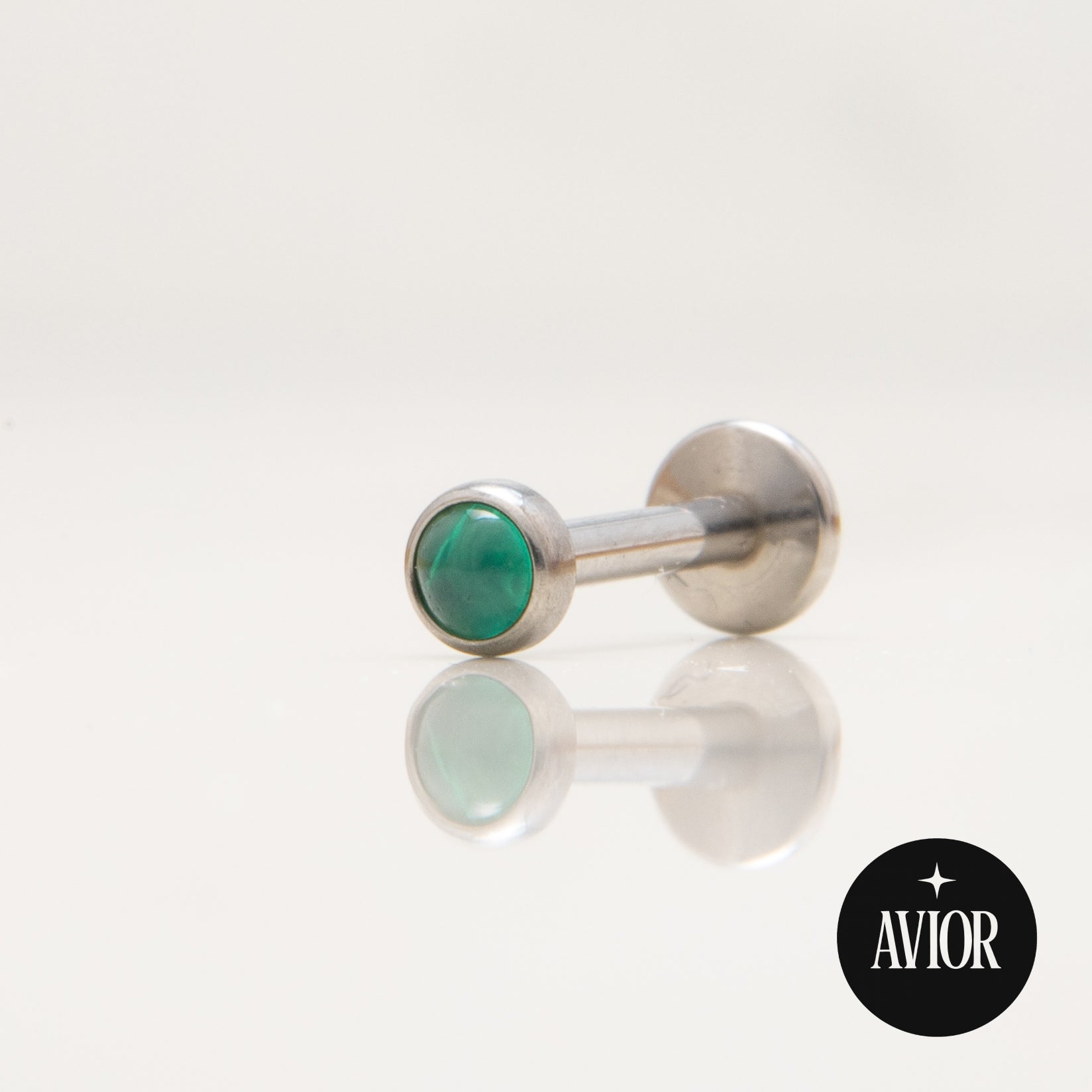 Nakit - Zeleni glatki cirkon + šipkica - Flat back, 3 mm, Titan