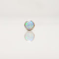 Nakit - Bijeli opal + šipkica - Flat back, 4 mm, Titan